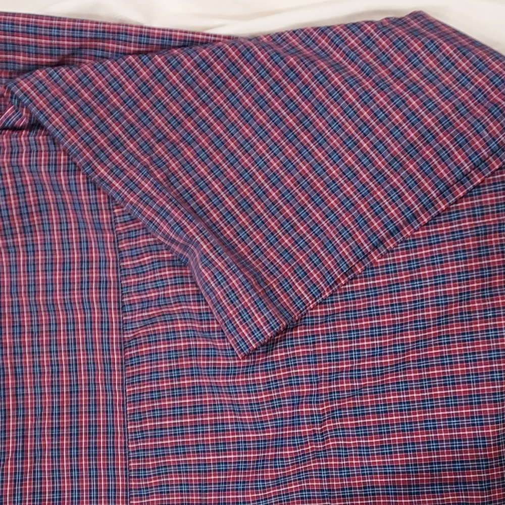 NWT Arrow Wrinkle Free Red, Blue, White Plaid Short Sleeve Button Down Shirt XXL - Picture 8 of 12